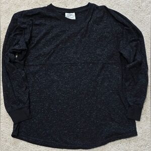 J American Black Glitter Long Sleeve Shirt Size Large